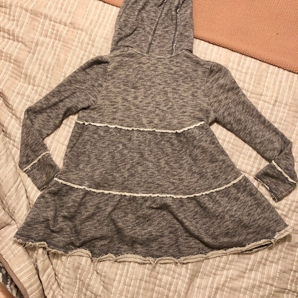 Free people Tiered Trapeze Zip Sweatshirt - Picture 4 of 6